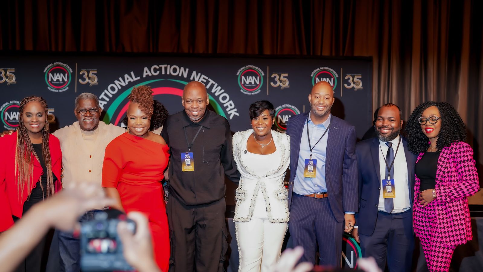 Jessica with panelists at the National Action Network 35th anniversary